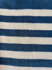 Blue-White Striped Top