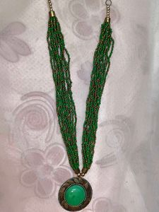 Green Beaded Necklace