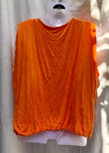 Orange Wrap Top