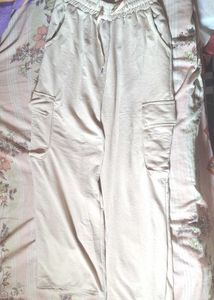 Beige Cargo Joggers