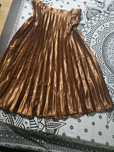 elegant COPPER Pleated Skirt, used only once