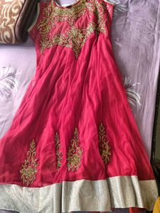 Beautiful New Red Color Anarkali