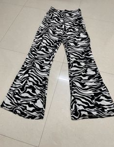 H&amp;M Zebra Print Flare Trouser Pants