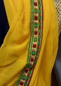 Blue Embroidered Saree