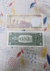 500 Rupee &amp; $1 US Doller