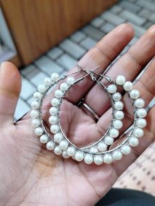 Pearl Hoop Earrings