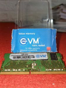 New EVM 4GB DDR4 2400MHz RAM FOR LAPTOP✨️🥳