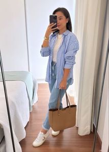 H&M Pintresty 🌸Striped Oversized Shirt