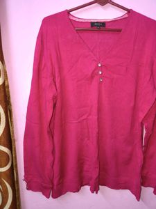 Magenta Winter Wear Warm Cardigan