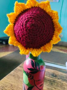 Crocheted Sunflower Decor