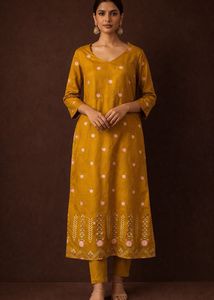 Elegant Mustard Kurta