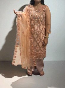 Elegant Embroidered Kurta Plazo Set with Dupatta