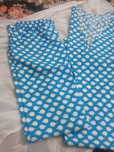 Elegant Polka Dot Kirta