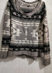 Branded  Broad Neck Sweater