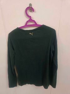 Puma Black T Shirt With Gold Diamond Logo