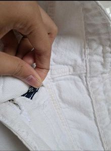 White Wide Leg Cargo Pants