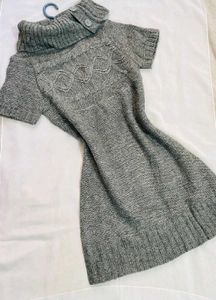 🎁Buy1 Get1 Free Gray Knit Sweater Dress D