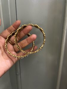 Floral Crystal Bangle Set