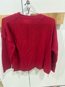 Red V-Neck Sweater