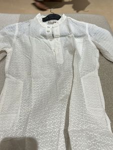 Fab India White Kurta Pyjama For Boys Age 6-8