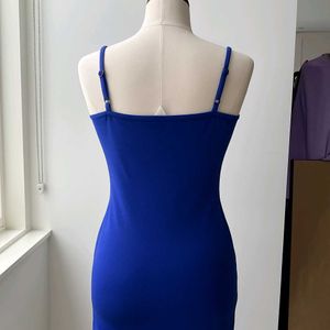 Blue Mini Slip Dress