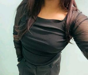 Sheer Black Long Sleeve Top