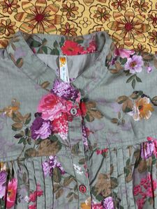 Floral Print Long Sleeve Blouse