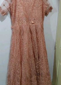 Beautiful Pink Colour Long Gown
