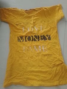 Yellow Graphic Print Tee