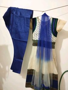 DORIA Cotton Anarkali Frock Suit( Duppata+Pants)