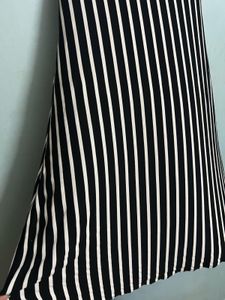 Monochrome Vertical Stripe A-Line Skirt