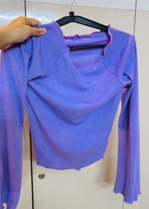 Purple color fitted top