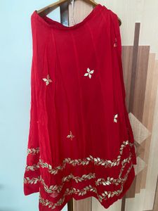 Red Embroidered Lehenga Choli