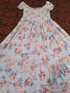 Floral Print Off-Shoulder Dress