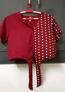 MAROON COLOURED CUTE TOP 🎉🎀