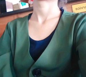 Green Button-Down Top
