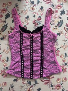 Lace Trim Tank Top