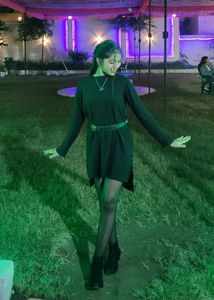 Stylish Black Dress with Belt