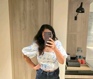 Floral Puff Sleeve Top