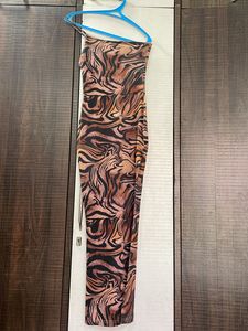Lepord Print One Shoulder Slit Dress♥️