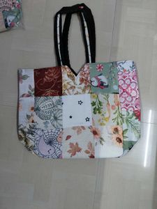 Floral Patchwork Tote Bag