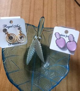 Earring Bundle: Gold, Silver, & Pink