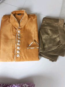 Three Piece Kurta Jacket Set Party Were Set One Time Used Size 38