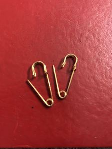 Safety Pin Earrings Golden