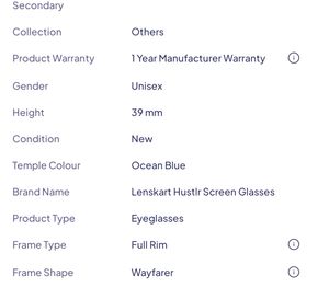 Ocean Blue Full Rim Wayfarer Lenskart HUSTLR Frame