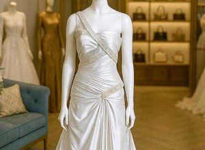 Elegant One-Shoulder Wedding Gown