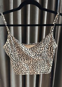 Leopard Print Crop Top M size