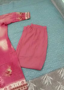 Pink Floral woolen suit set