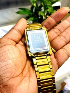 Lg Quartz Water Resistant Gold Watch