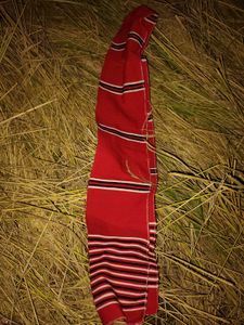Weaving Red Stripe Scarf